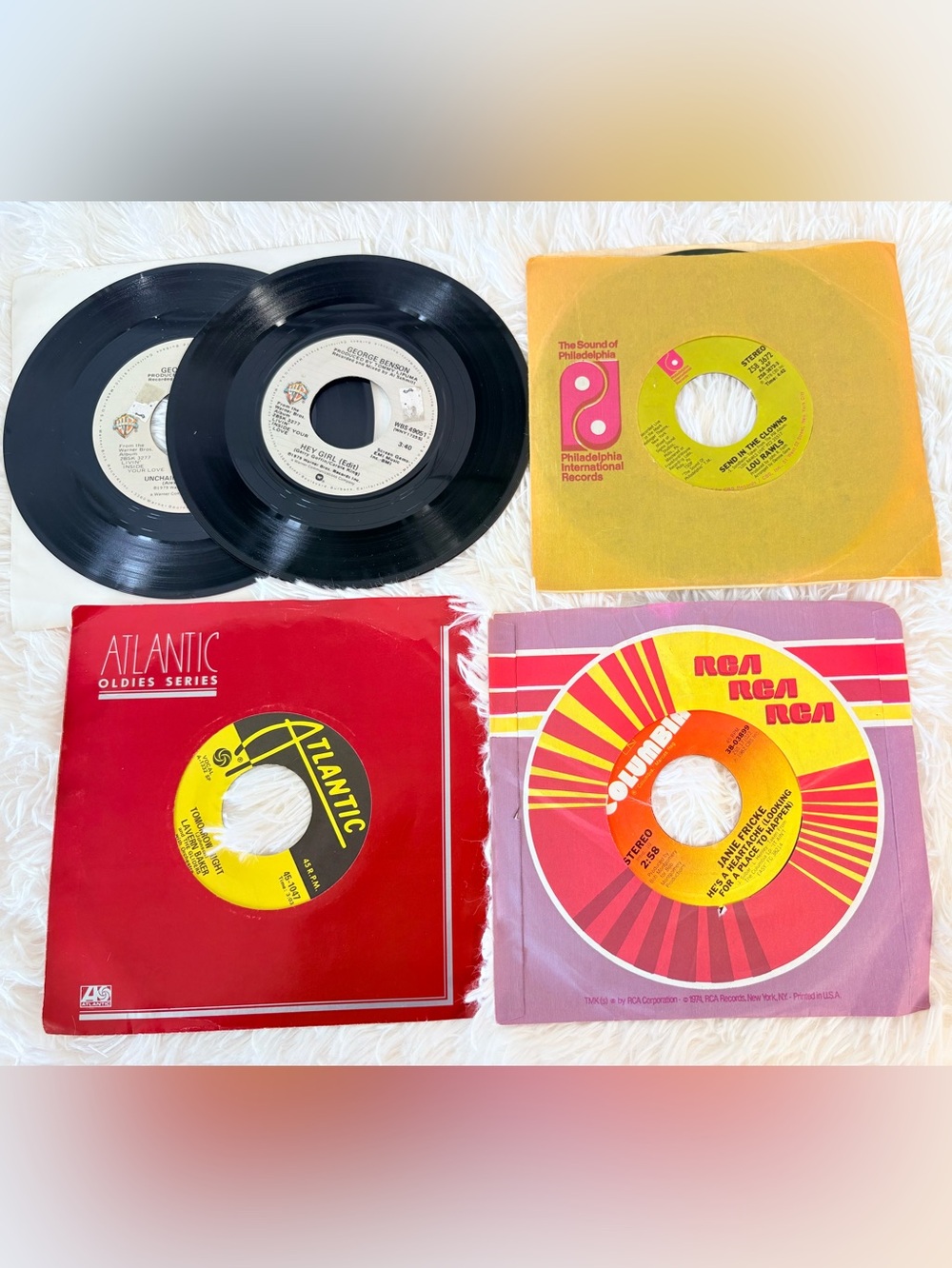 Lot of 5 R&B Vinyl 45 Record Albums from the 70s